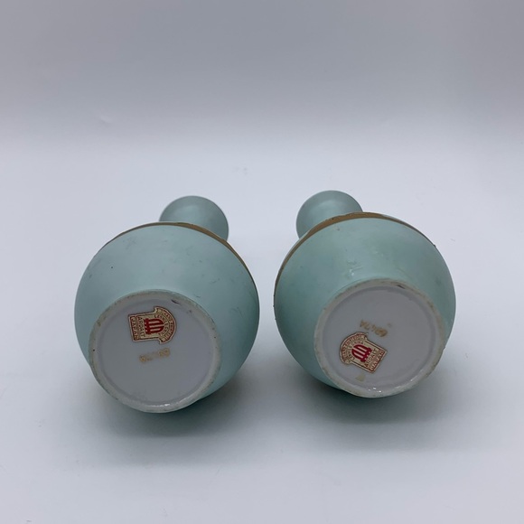 Pair Of MCM Victorian Style Hand Painted LENWILE CHINA Vases ARDALT JAPAN #6847A - Picture 11 of 12